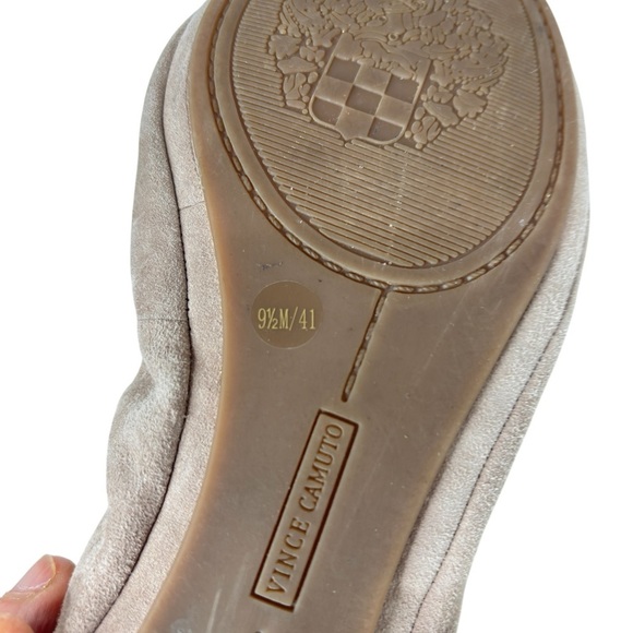 Vince Camuto Ellen Tan Suede Ballet Flats Womens Shoe Sz 9.5 Comfort Memory Foam - Picture 9 of 11